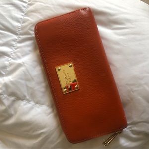 orange y2k michael kors wallet